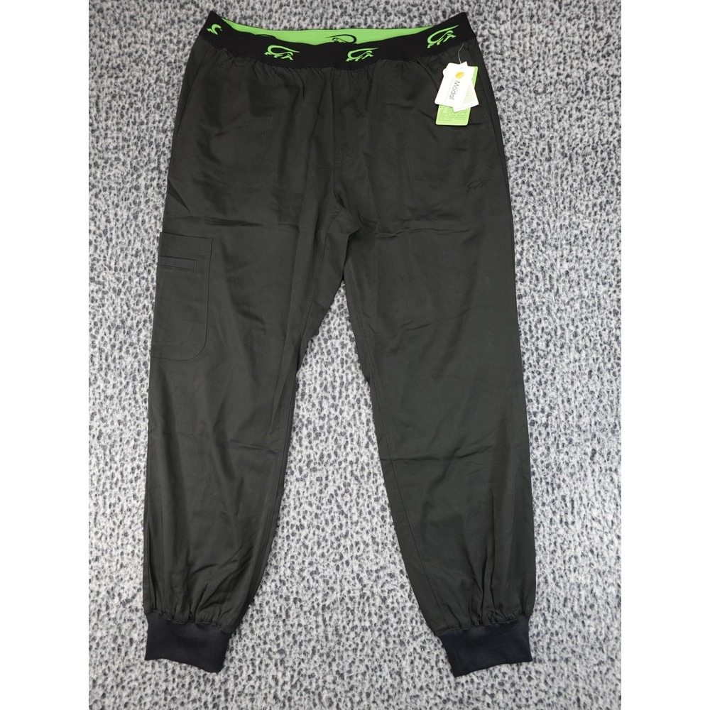 IguanaMed IguanaFlex Scrub Pants Mens XL Black NWT Jogger Cargo Medical